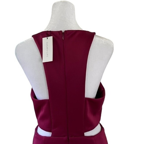 Sugar Lips Cut Out Raspberry Mini Dress Size Medium NWT - Picture 7 of 9